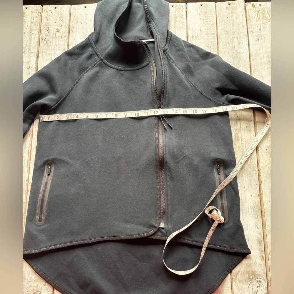 Nike Black Asymmetrical Zip Hooded Jacket | Size S - Picture 4 of 14